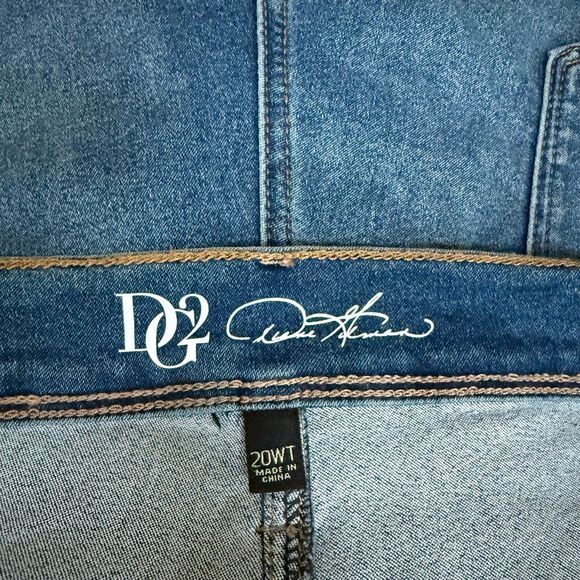 DG2 by Diane Gilman Laced Hem Skinny Jeans size 20WT NWT - Picture 3 of 6